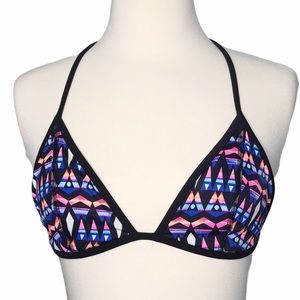 Victoria's Secret Triangle Bikini Top Sexy Colorful Beach Vacation Resort Size M